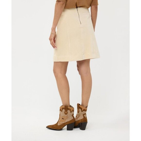 NWT ESQUALO Cream Corduroy Mini Skirt - Picture 5 of 8